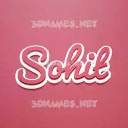 sohit in Red Scribble style - 3D name wallpaper
