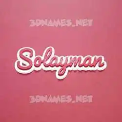 solayman in Red Scribble style - 3D name wallpaper