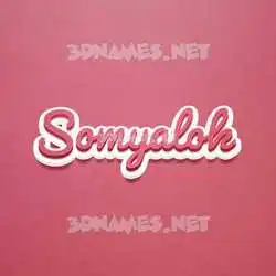 somyalok in Red Scribble style - 3D name wallpaper