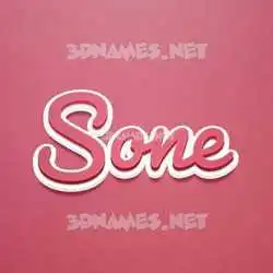 sone in Red Scribble style - 3D name wallpaper