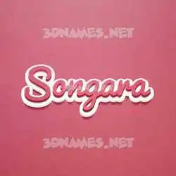 songara in Red Scribble style - 3D name wallpaper