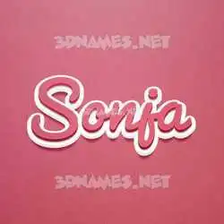sonja in Red Scribble style - 3D name wallpaper