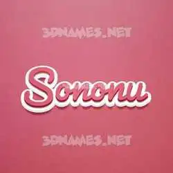 sononu in Red Scribble style - 3D name wallpaper