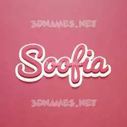 soofia in Red Scribble style - 3D name wallpaper