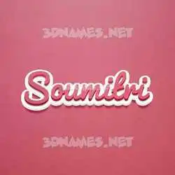soumitri in Red Scribble style - 3D name wallpaper
