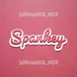 spankey in Red Scribble style - 3D name wallpaper