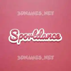 sportdance in Red Scribble style - 3D name wallpaper