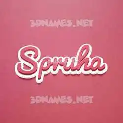 spruha in Red Scribble style - 3D name wallpaper