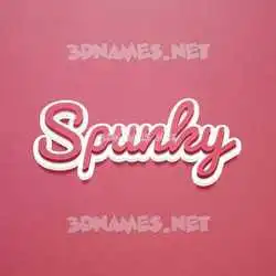 spunky in Red Scribble style - 3D name wallpaper