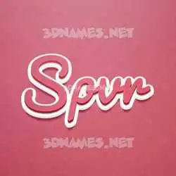 spvr in Red Scribble style - 3D name wallpaper