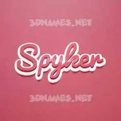 spyker in Red Scribble style - 3D name wallpaper
