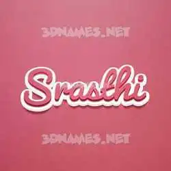 srasthi in Red Scribble style - 3D name wallpaper