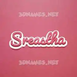 sreastha in Red Scribble style - 3D name wallpaper