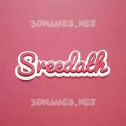 sreedath in Red Scribble style - 3D name wallpaper