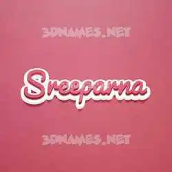 sreeparna in Red Scribble style - 3D name wallpaper