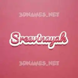sreevinayak in Red Scribble style - 3D name wallpaper