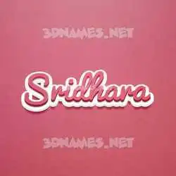 sridhara in Red Scribble style - 3D name wallpaper