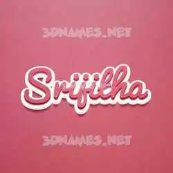 srijitha in Red Scribble style - 3D name wallpaper
