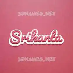 srikanta in Red Scribble style - 3D name wallpaper