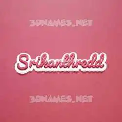 srikanthredd in Red Scribble style - 3D name wallpaper