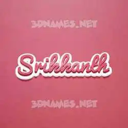 srikkanth in Red Scribble style - 3D name wallpaper