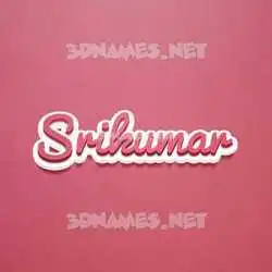 srikumar in Red Scribble style - 3D name wallpaper