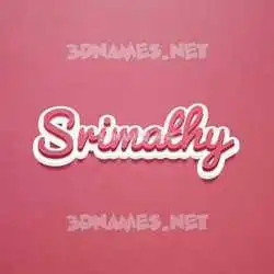 srimathy in Red Scribble style - 3D name wallpaper