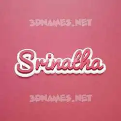srinatha in Red Scribble style - 3D name wallpaper