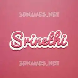 srinethi in Red Scribble style - 3D name wallpaper