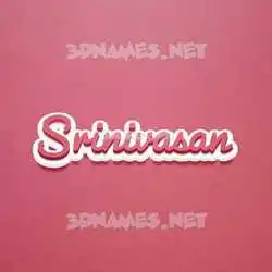 srinivasan in Red Scribble style - 3D name wallpaper