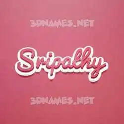 sripathy in Red Scribble style - 3D name wallpaper