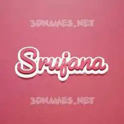 srujana in Red Scribble style - 3D name wallpaper