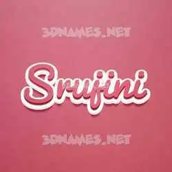 srujini in Red Scribble style - 3D name wallpaper
