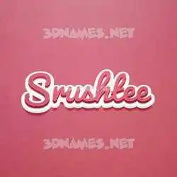 srushtee in Red Scribble style - 3D name wallpaper