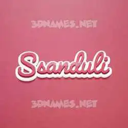 ssanduli in Red Scribble style - 3D name wallpaper