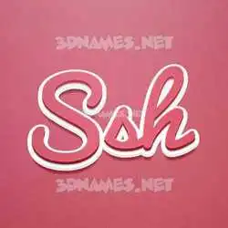 ssh in Red Scribble style - 3D name wallpaper