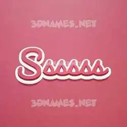 ssssss in Red Scribble style - 3D name wallpaper