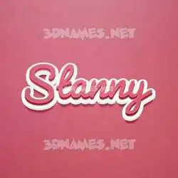 stanny in Red Scribble style - 3D name wallpaper