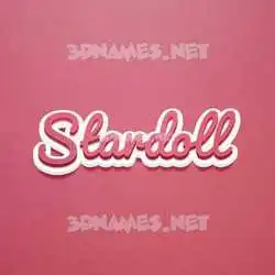 stardoll in Red Scribble style - 3D name wallpaper