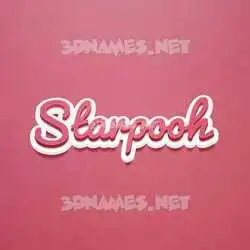 starpooh in Red Scribble style - 3D name wallpaper