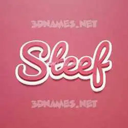 steef in Red Scribble style - 3D name wallpaper