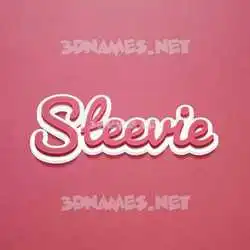 steevie in Red Scribble style - 3D name wallpaper