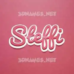 steffi in Red Scribble style - 3D name wallpaper