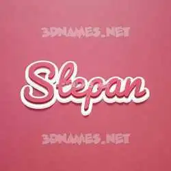 stepan in Red Scribble style - 3D name wallpaper