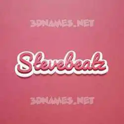 stevebeatz in Red Scribble style - 3D name wallpaper