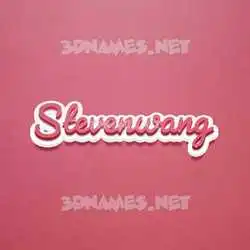 stevenwang in Red Scribble style - 3D name wallpaper