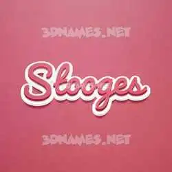 stooges in Red Scribble style - 3D name wallpaper