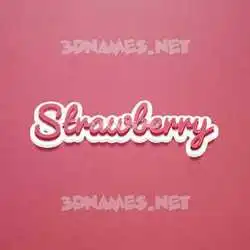 strawberry in Red Scribble style - 3D name wallpaper