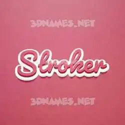 stroker in Red Scribble style - 3D name wallpaper