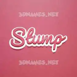 stump in Red Scribble style - 3D name wallpaper